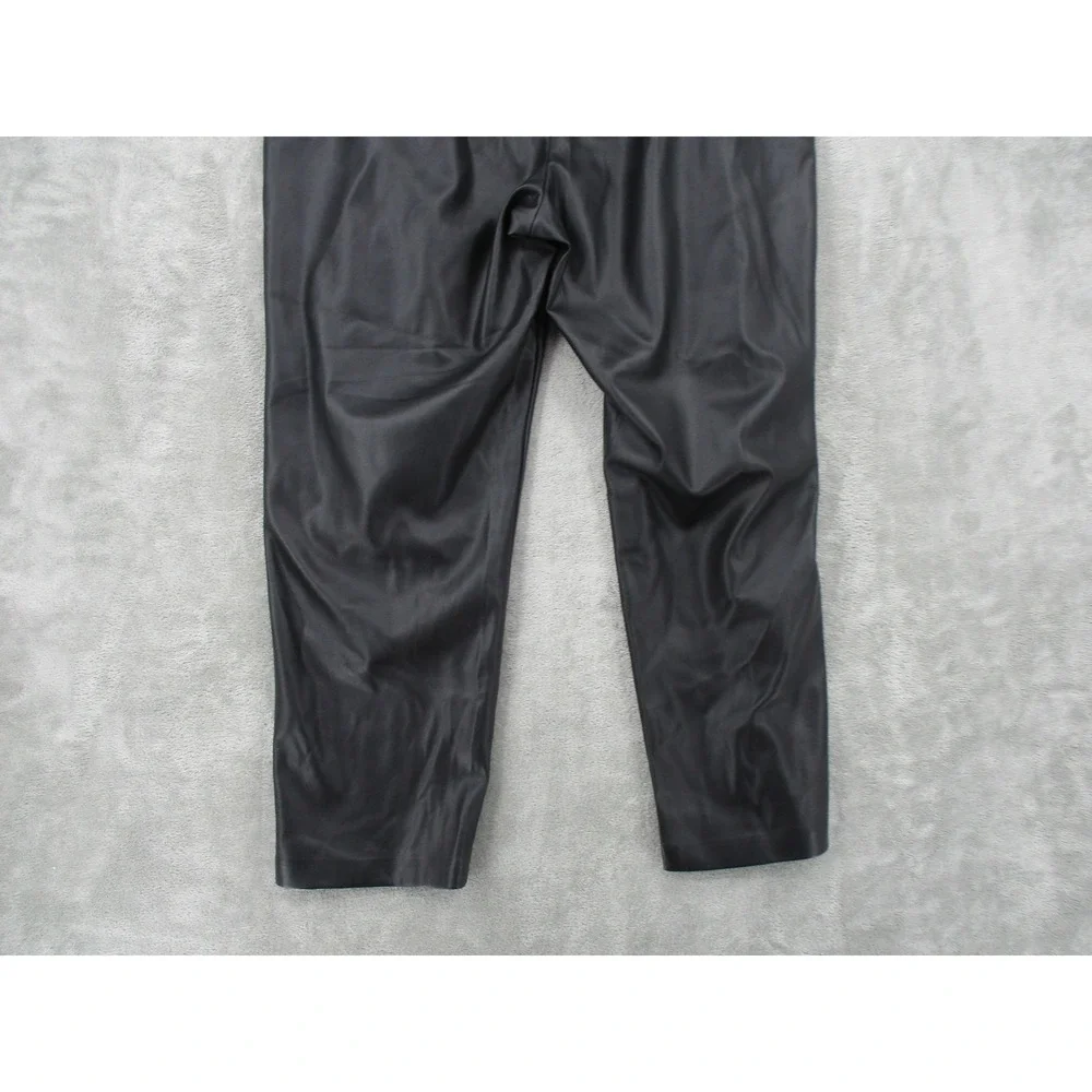 Banana Republic Pants Womens Large Black Vegan Leather Relaxed Grunge Goth Opium